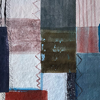 Gouache auf handgeschöpftem Papier</br>29 x 39 cm