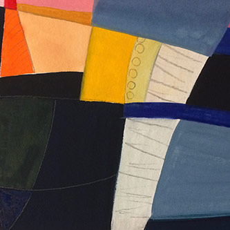 Gouache Bleistift 24 x 24 cm