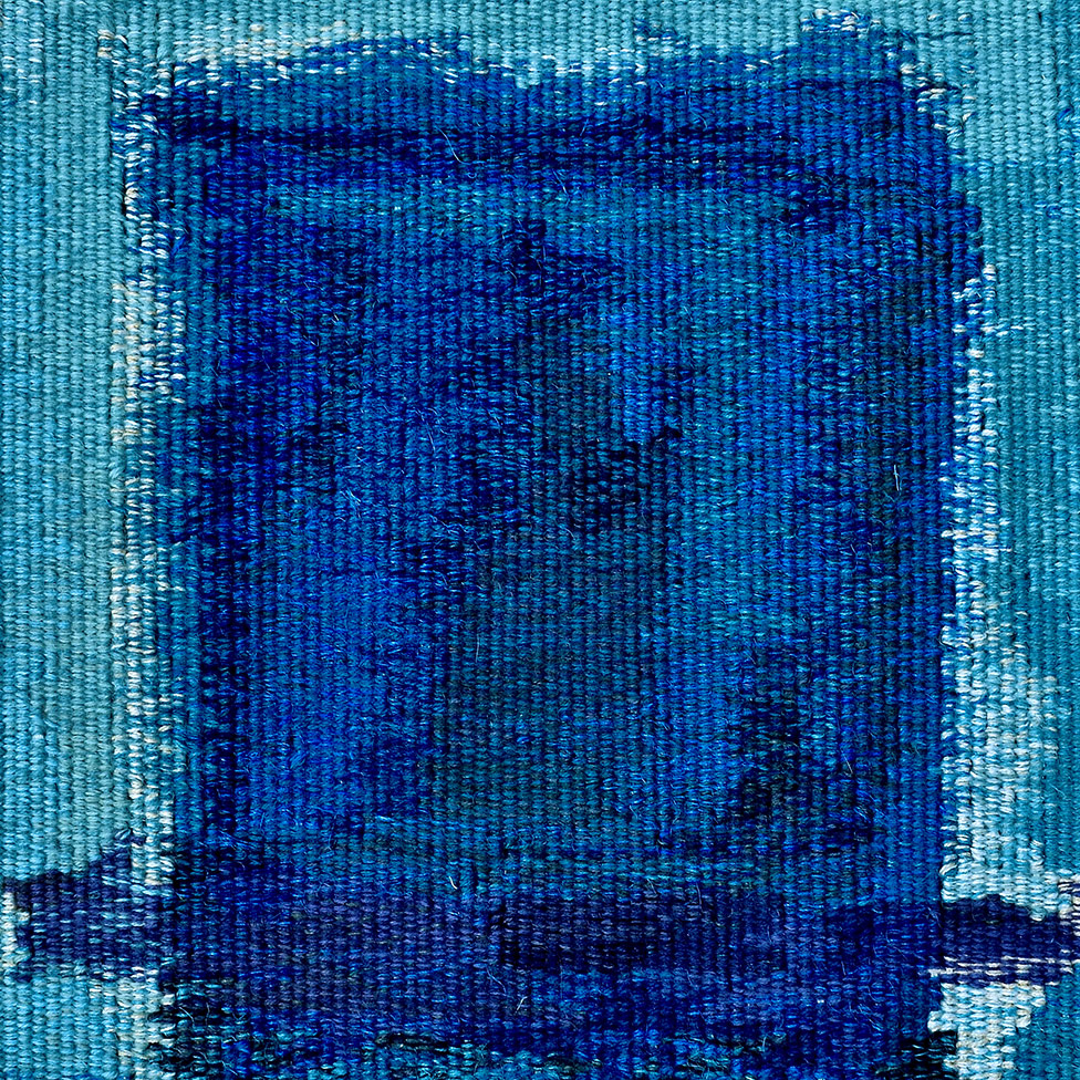 Tapisserie: Wolle und Leinen, 33 x 41 cm, Leinenkette 2 1/2 F/cm