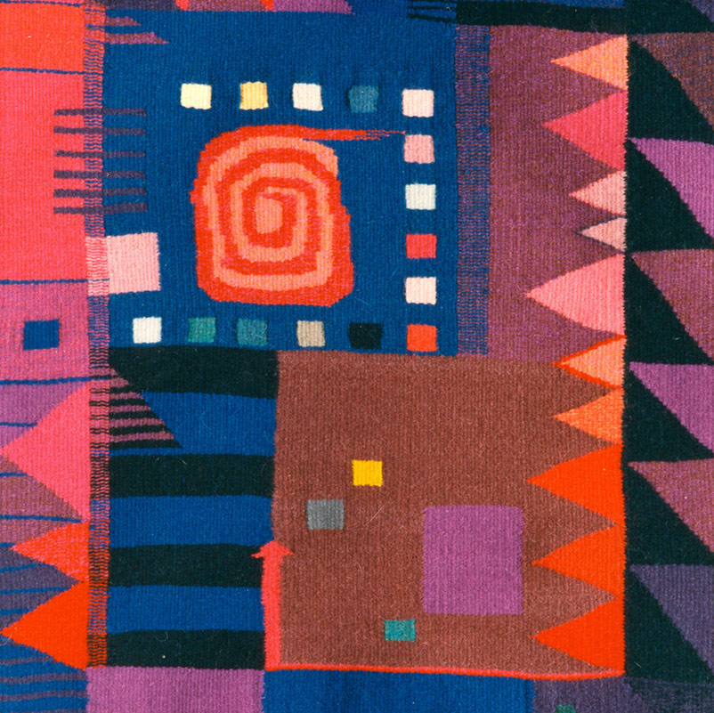 Tapisserie - 'Wo denn hin': Wolle, 49 x 72 cm, Leinenkette 5 F/cm